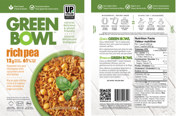 Richpea: Steamed rice & chickpeas with upcycled carrot and barley, 100% natural - Image 3