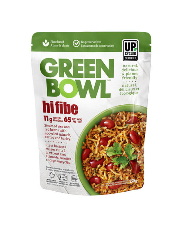 Hifibe: Steamed rice and red beans with upcycled spinach, carrot and barley, 100% natural