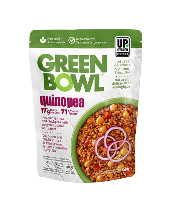 Quinopea: Steamed quinoa & chickpeas with upcycled quinoa and carrot, 100% natural, Certified Gluten-free
